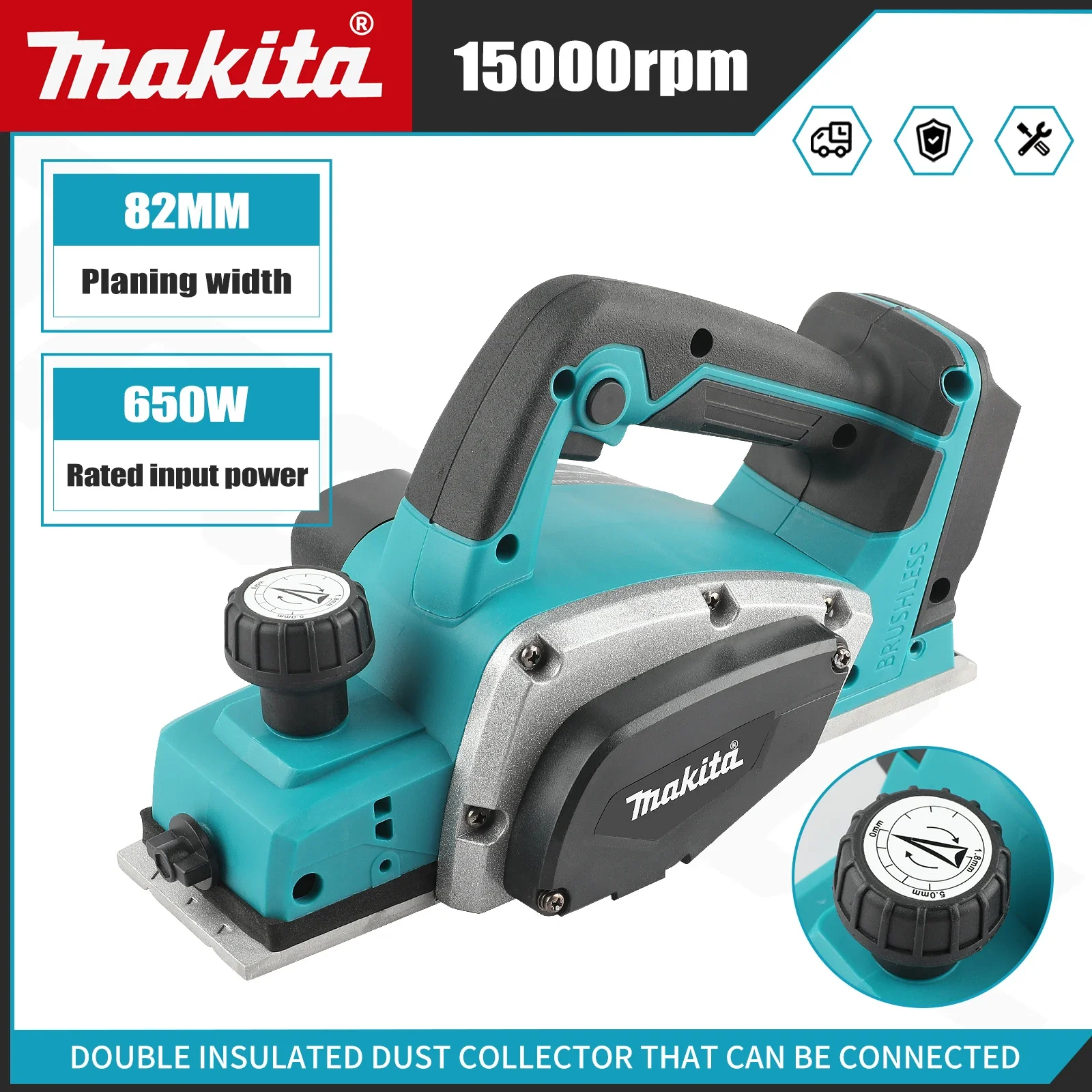 DKP180 무선 브러시리스 전동 대패, 마키타 18V - Planer Handheld Electric 리뷰 및 가격